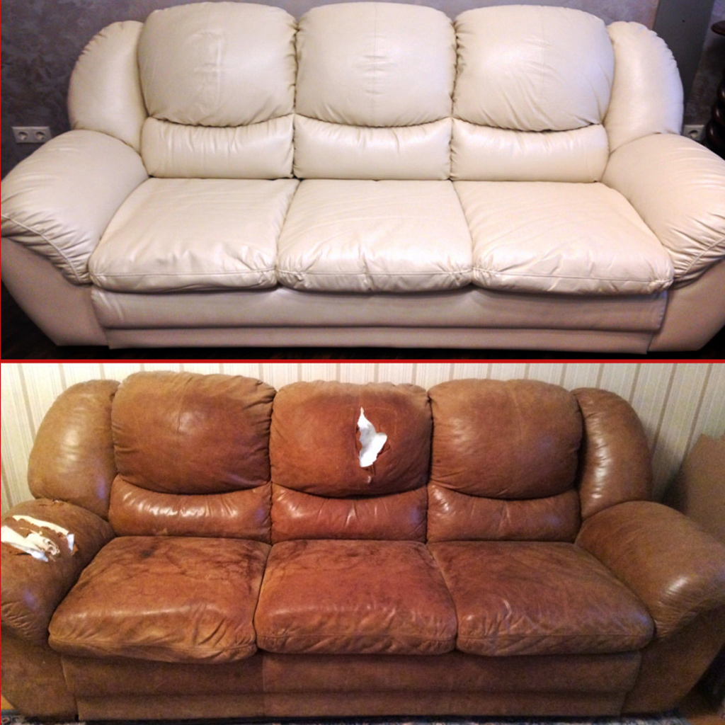 Обивка мебели до и после